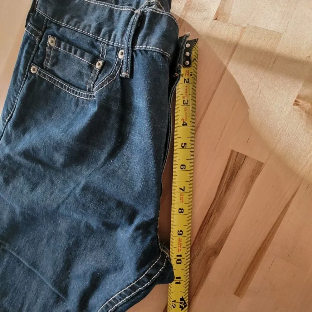 Levis 514 Mens Jeans 33 x 30 Blue Slim Straight Leg Medium Wash Preppy Western - Picture 9 of 11